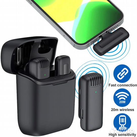 Микрофон беспроводной Type-c с чехлом и зарядкой
