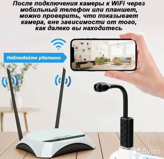 Мини WiFi IP камера видеонаблюдения эндоскоп