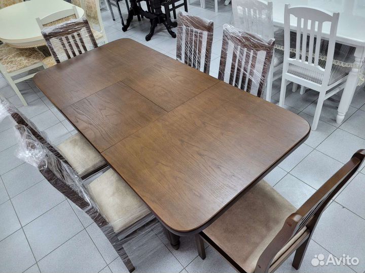 Новый кухонный стол 120/80 (+50см) и стулья