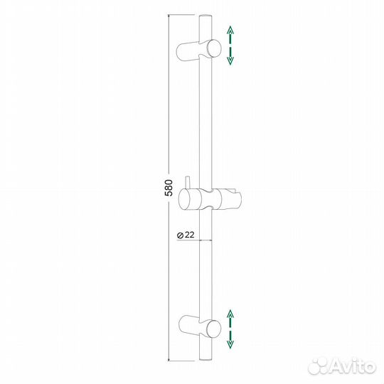 Душевой гарнитур WesnaArt DS010-58, хром