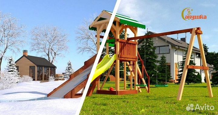 Игровой домик с крышей Савушка 4 сезона 4