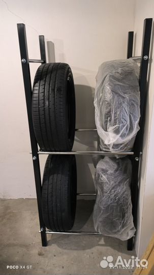 Стелаж для хранения сезонной резины и дисков