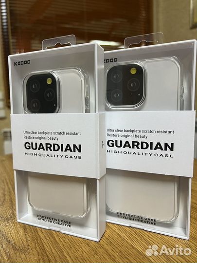 Прозрычные чехлы Kzdoo iPhone 15 Pro / 15 Pro Max