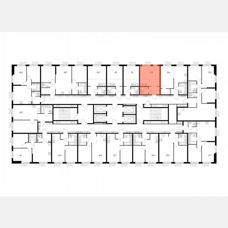 Квартира-студия, 24,9 м², 14/38 эт.