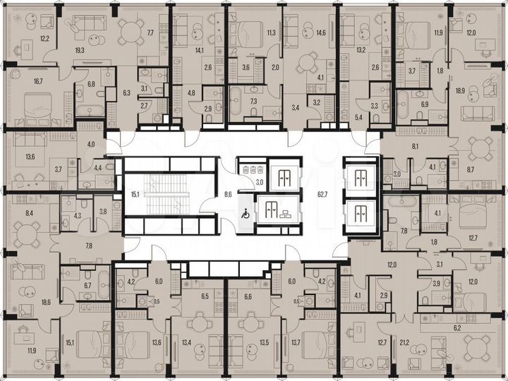 3-к. квартира, 79,1 м², 14/26 эт.