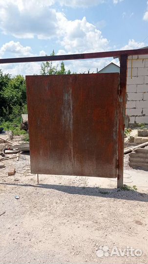 Металлические ворота бу