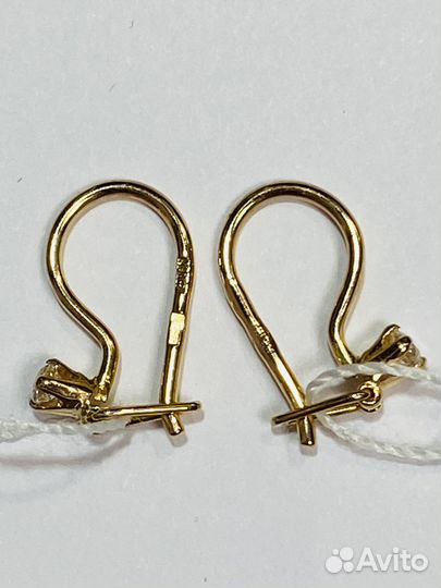 Золотые серьги с фианитами (7500)*