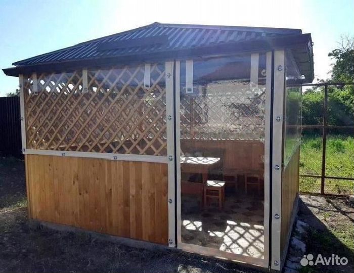 Мягкие окна для беседки