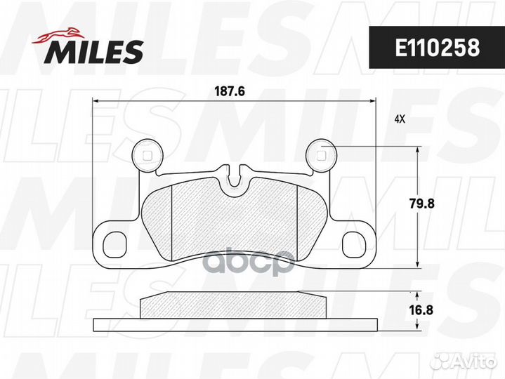 Колодки тормозные VW touareg 3.0-4.2 10/porsche