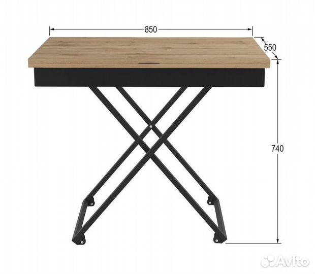 Стол трансформер кухонный+журнальный+обеденный