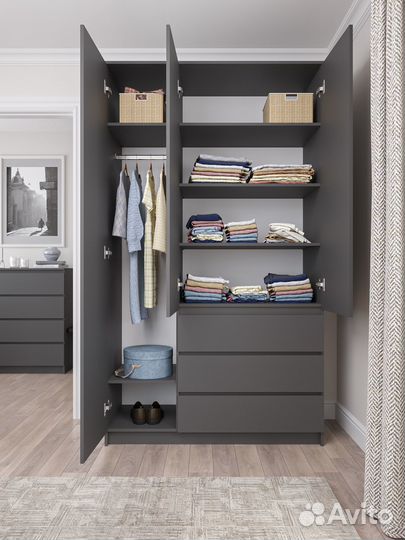 Шкаф IKEA 1200 графит