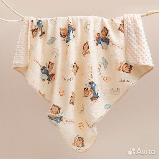 Муслиновый/плюшевый плед