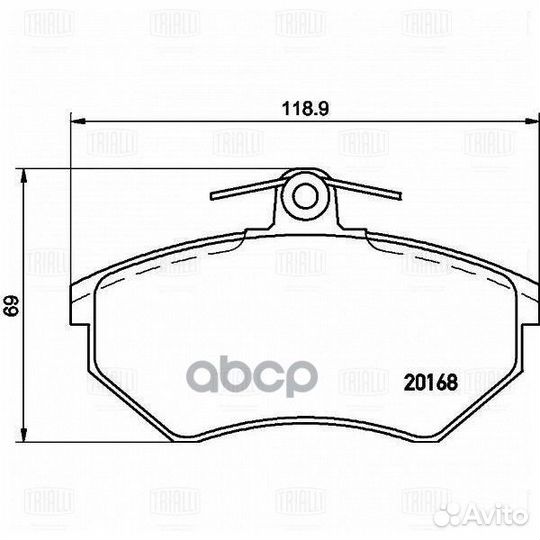 Колодки торм. для а/м Chery Amulet (03) /VW Golf