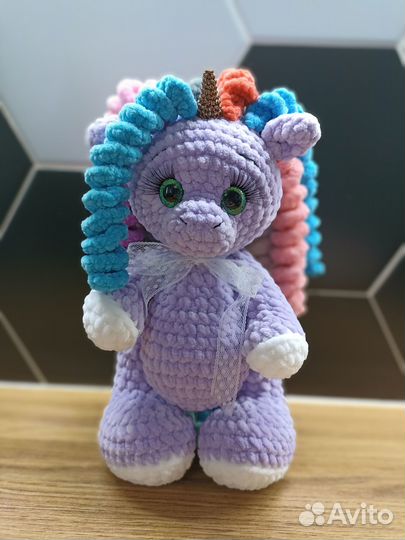 Единорожка из плюшевой пряжи