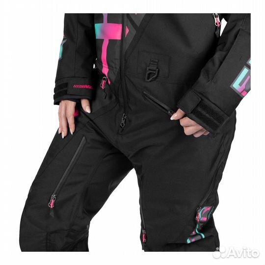 Комбинезон FXR CX F.A.S.T. с утеплителем Black/Mint-Electric Pink Fade, 12