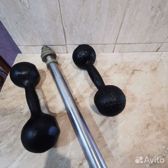 Гриф голый, самодельный. Ролик для пресса