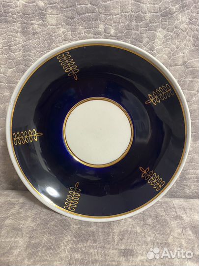Тарелка кобальт Добружский фарфоровый завод