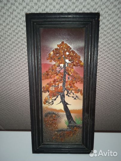 Панно картина янтарь