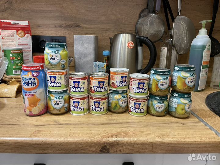 Детское питание пюре мясное овощное фруктовое