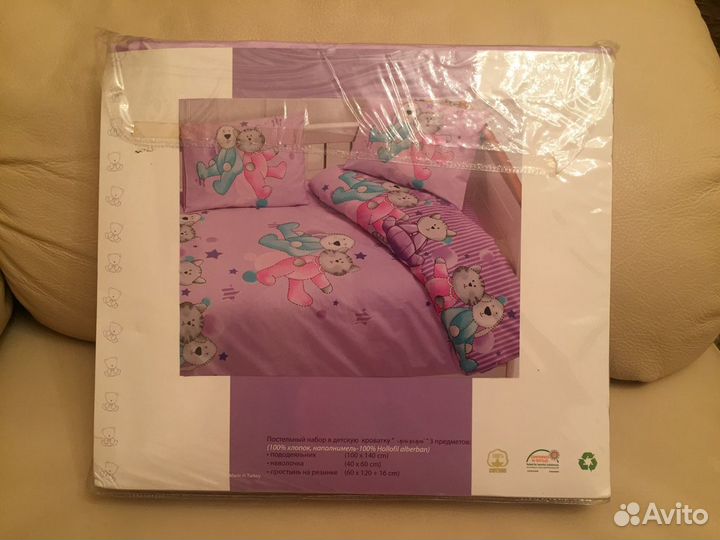 Комплект постельного белья в детскую кроватку