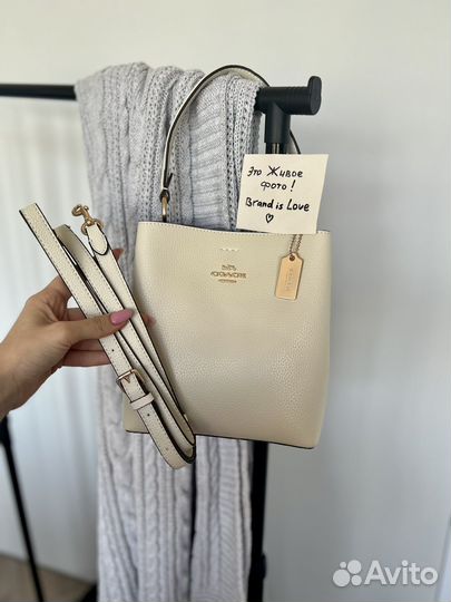 Сумка женская coach ведро молочная