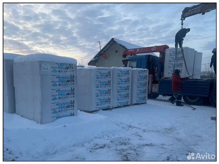 Пеноблоки газоблоки Бонолит. Доставка