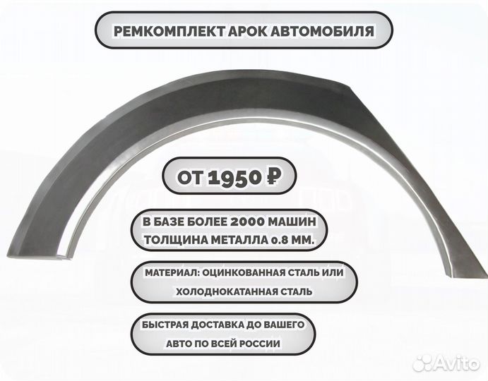 Ремонтные арки (ремкомплект) на автомобиль