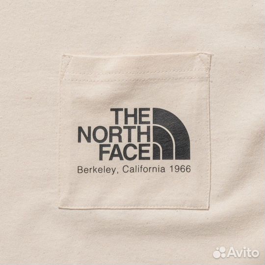 Мужская бежевая футболка The North Face хлопок