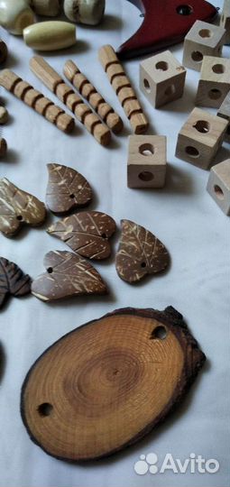 Фурнитура, заготовки для бижутерии. Деревянная