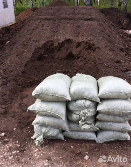 Земля чернозем в мешках