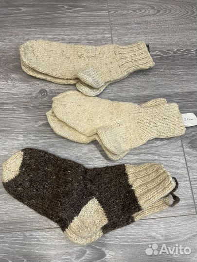 Носки шерстяные, ручная вязка, овечья шерсть