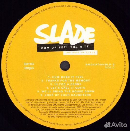 Slade - Cum On Feel The Hitz (BMG 2020) 2LP