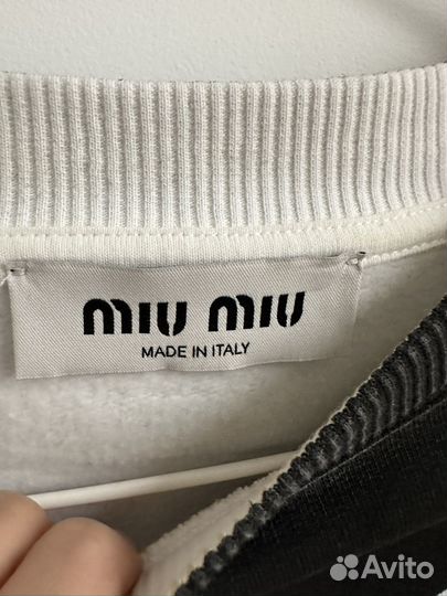 Свитшот кроп Miu Miu XS