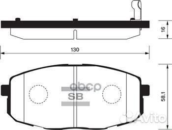 Колодки тормозные hyundai i30 07/KIA ceed 07