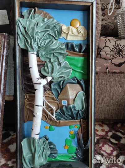 Картина из кожи