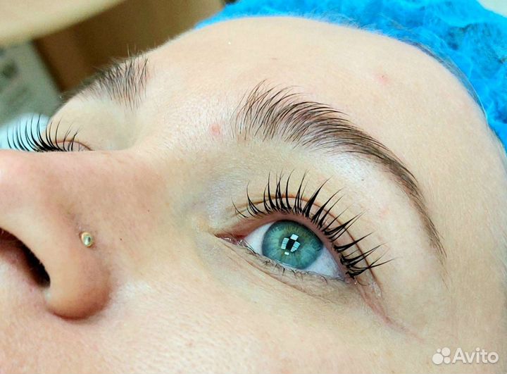 Ламинирование, окрашивание + ботокс ресниц