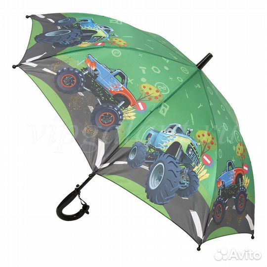 Зонт детский RainProof 134 трость автомат Trucks