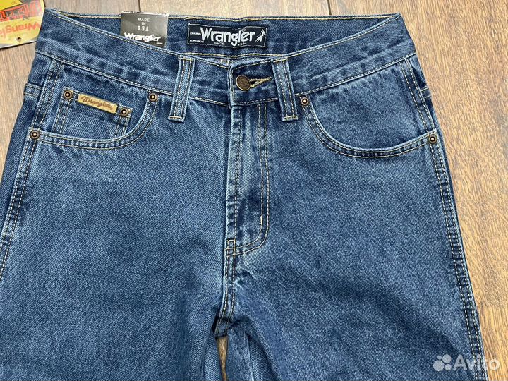 Джинсы wrangler синие хлопок