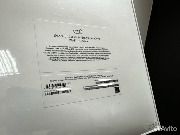 iPad pro 12.9 m1 2tb lte gray новый
