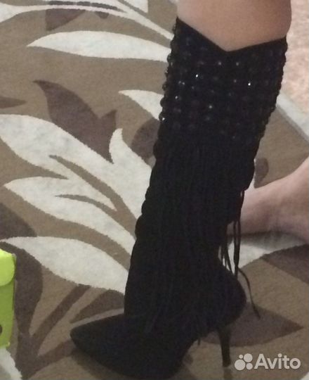 Сапоги демисезонные замша нат