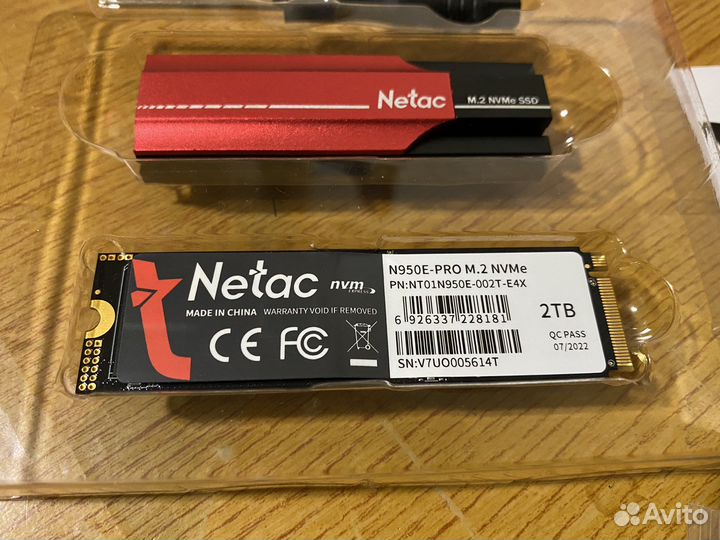 Ssd m.2 mvme 2Tb Netac NT01N950E-002T-E4X