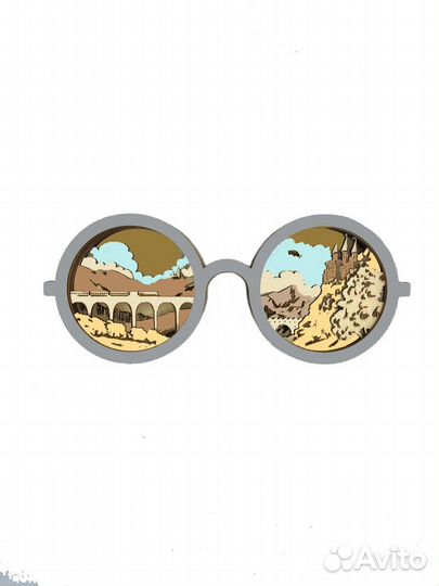 Многослойная деревянная 3D раскраска Гарри Поттер