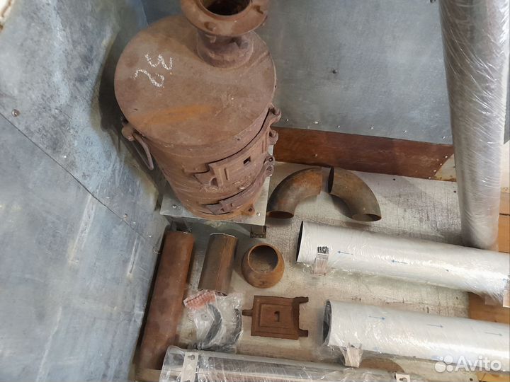 Печь буржуйка чугунная пов 57+полный комплект