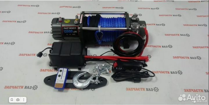 Лебедка электр.12000lbs/6000kg 12v трос синтетик