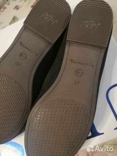 Балетки туфли школьные новые Tamaris 37 р синие