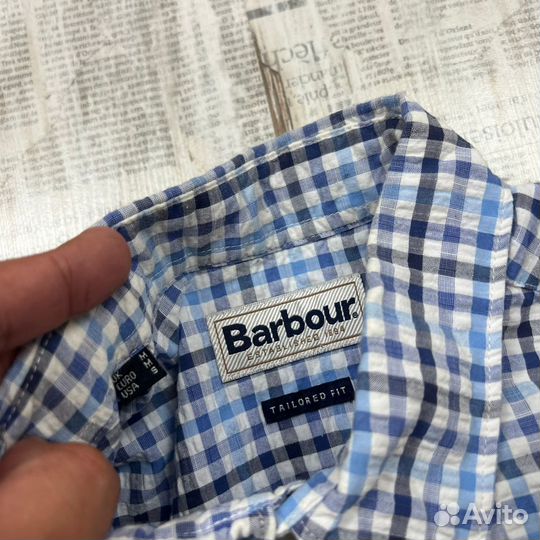 Рубашка мужская в клетку, короткий рукав Barbour