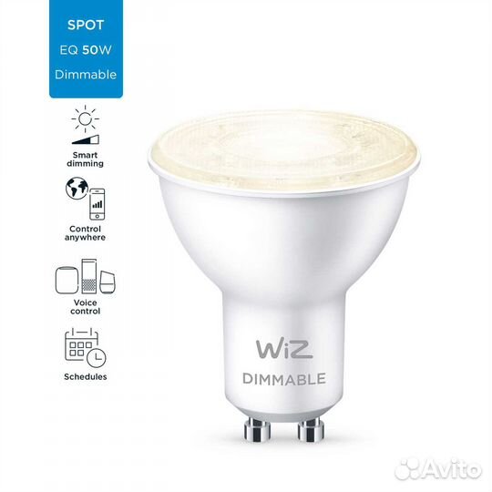 Умная лампочка WiZ Wi-Fi BLE 50 Вт GU10 927 DIM 1