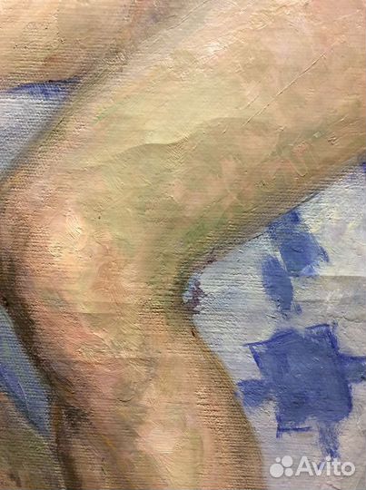Картина маслом. Позирующая модель. 1950-е гг