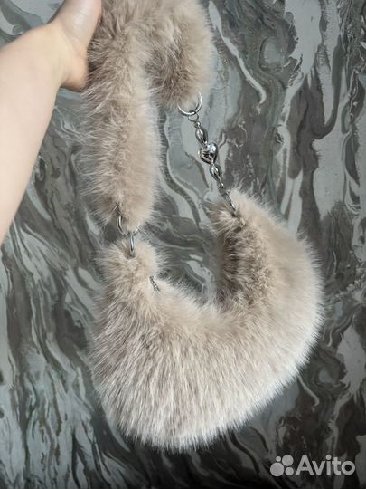 Сумка женская из искуственного меха, пушистая