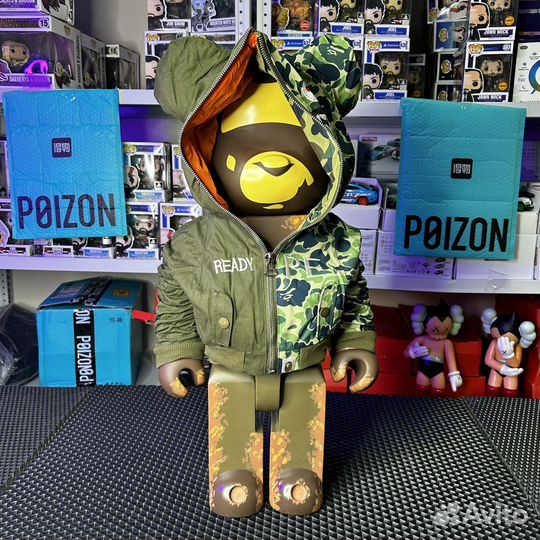 Bearbrick 70см Bape коллекционная игрушка 1000%